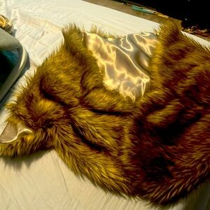 Women’s wedding or party faux fur wrap